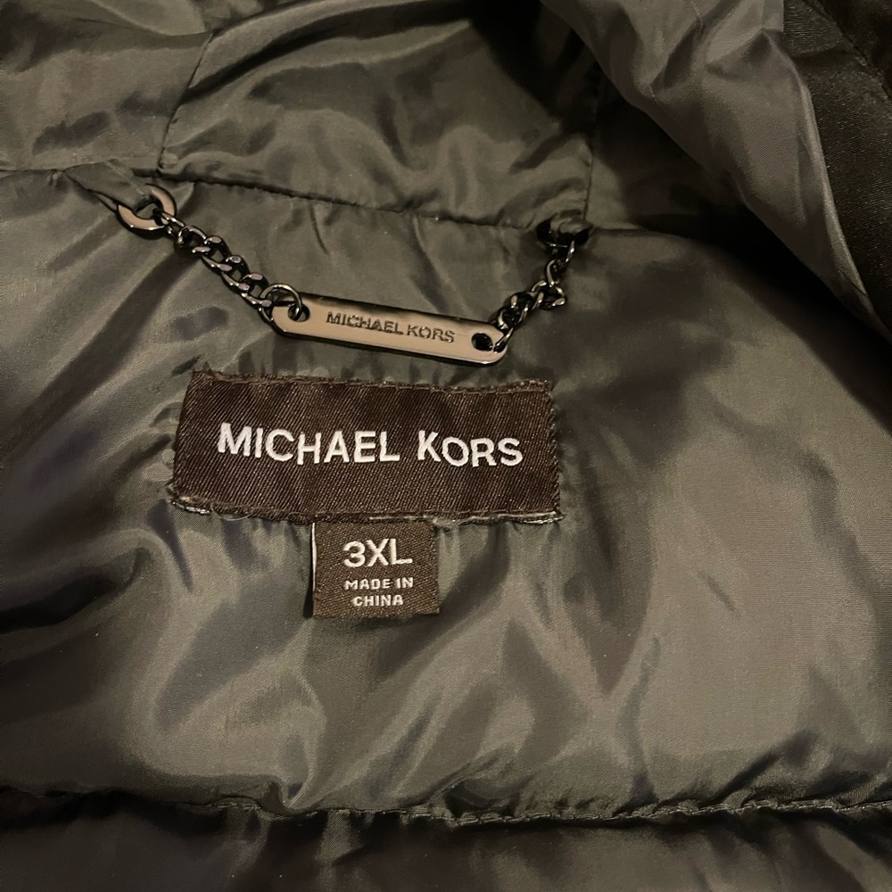 Michael Kors men’s size 3XL black winter coat, worn once, new condition